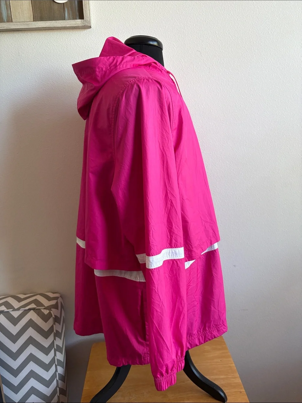 Nike Hot Pink Hooded Windrunner with White Accents Size XXL
